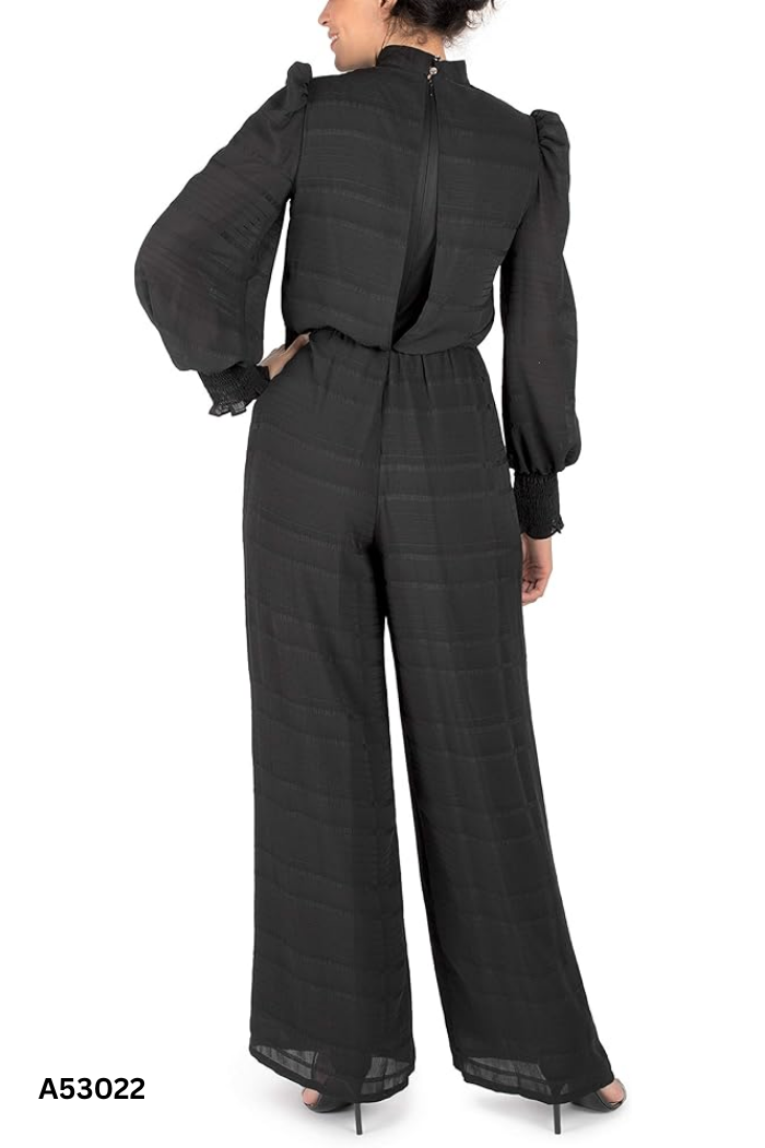Jumpsuit đen buộc nơ
