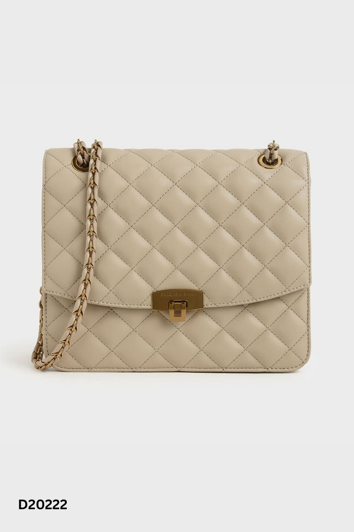 Túi xách CHARLES & KEITH da be xám