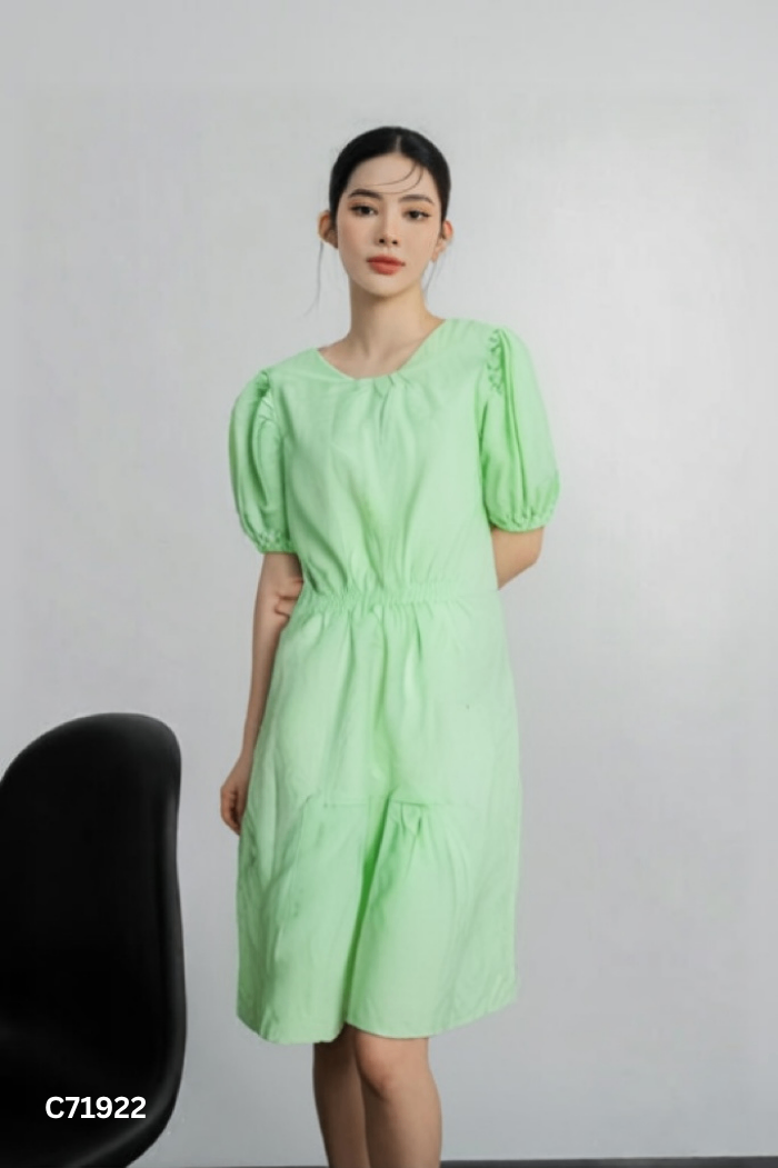 Váy xanh trơn