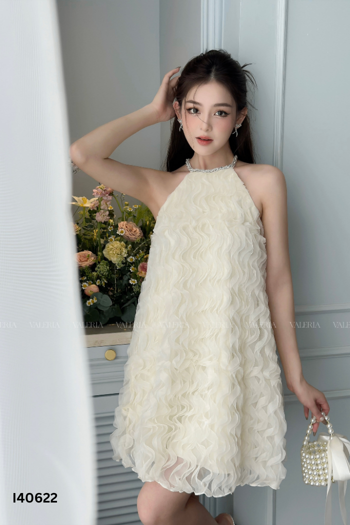 Váy be LINLY STORE cổ yếm đính đá