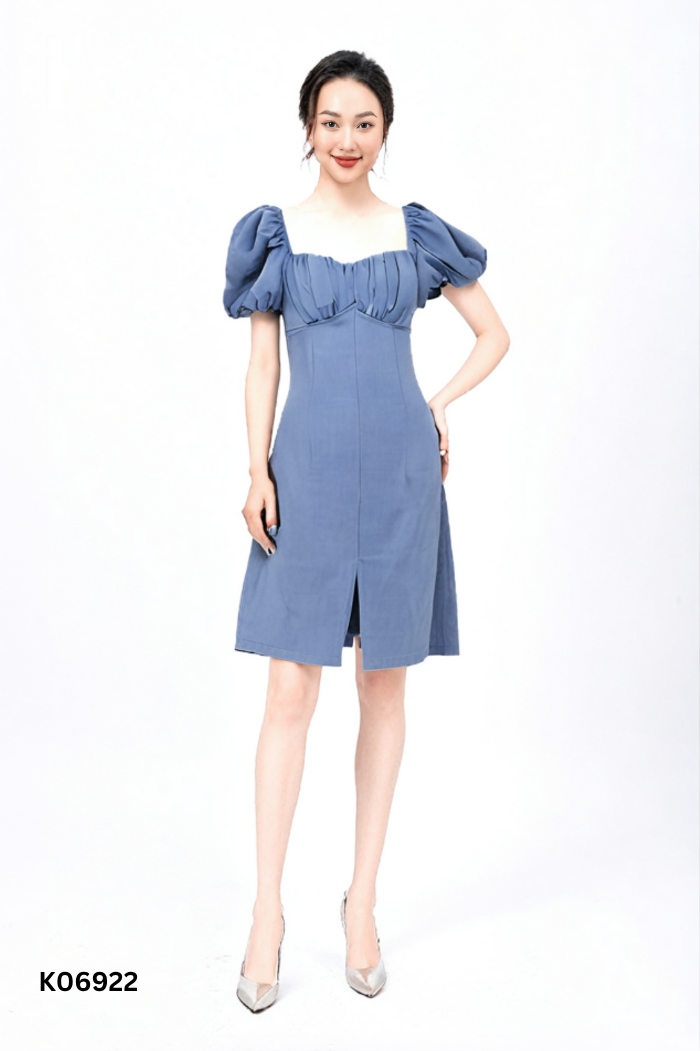 Váy THỎ TÂY xanh tay bồng