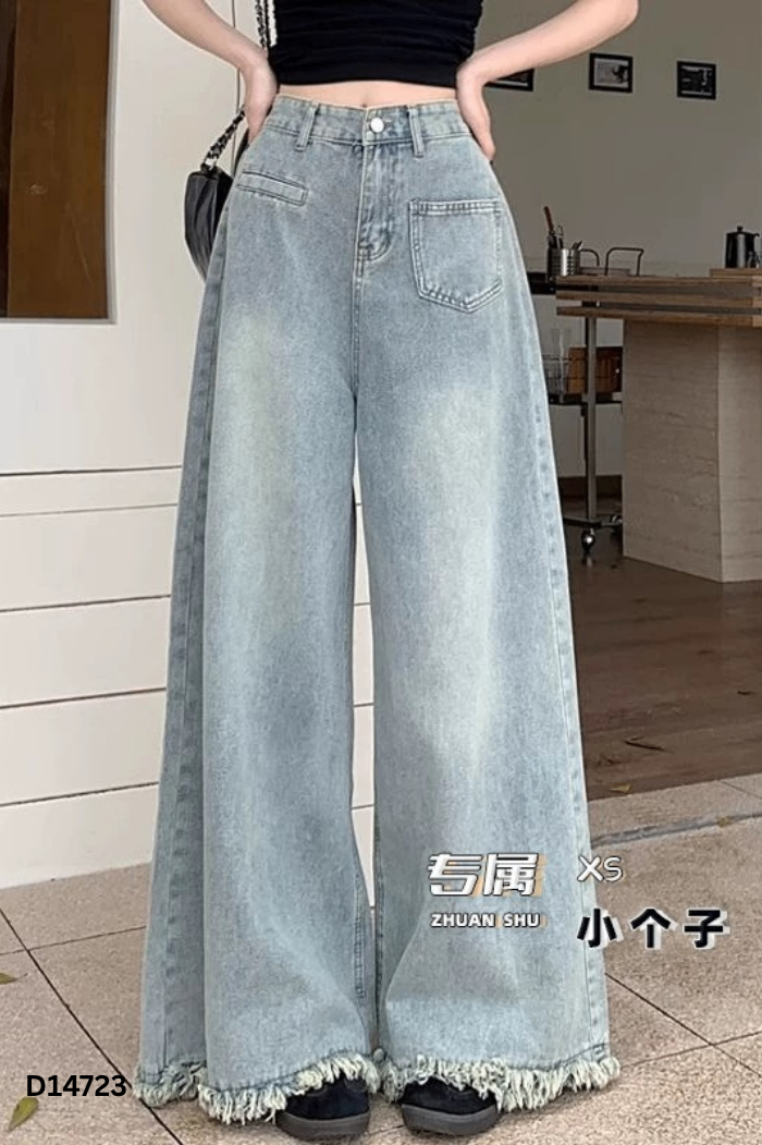 Quần DAZY jean xanh ống rộng