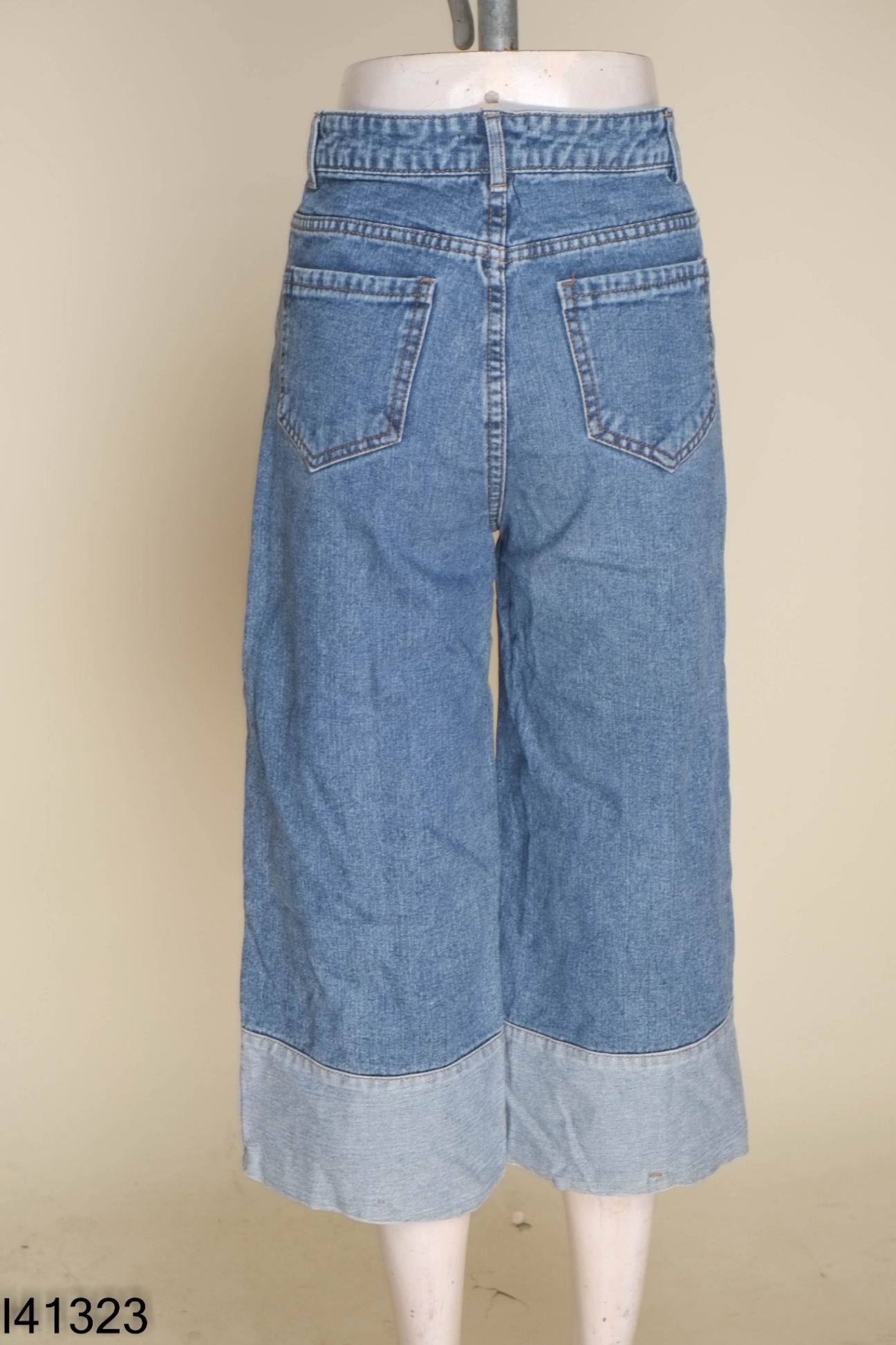Quần culotte jean xanh