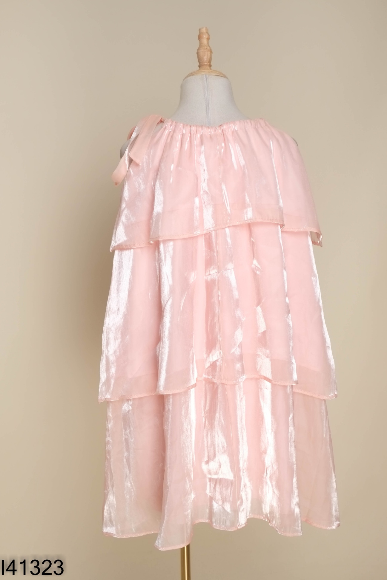 Váy organza hồng suông