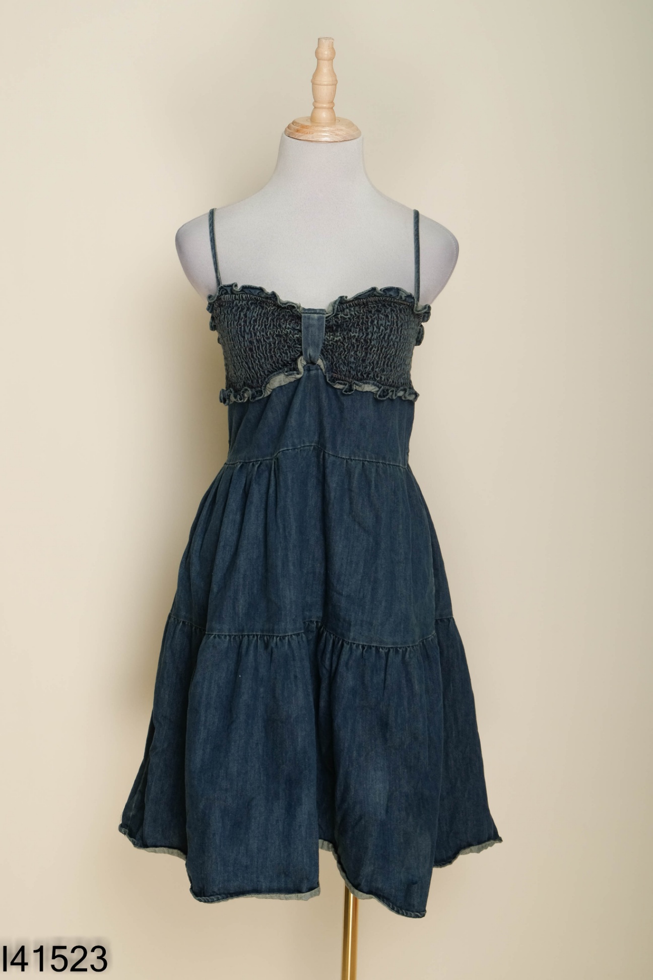 Váy hai dây jeans xanh