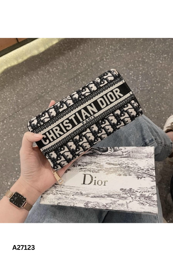 FULLBOX Ví be phối đen xám