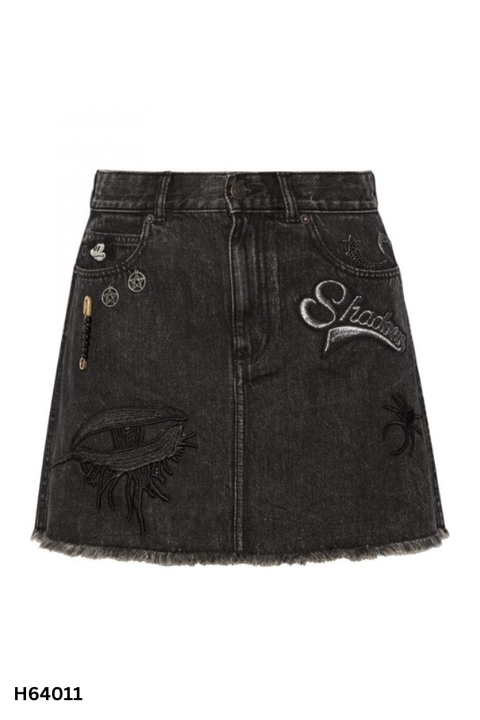 Chân váy IVY MODA jean xám đen