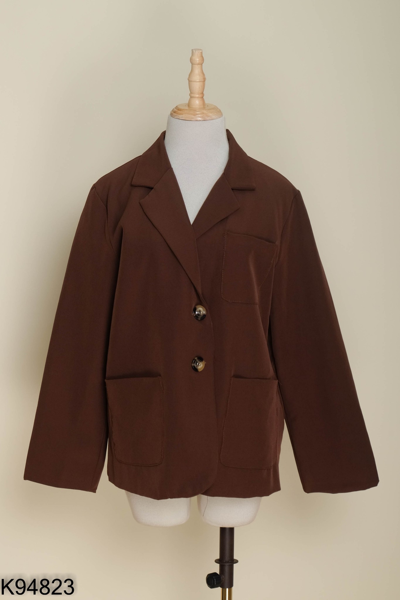 Áo blazer nâu 2 cúc
