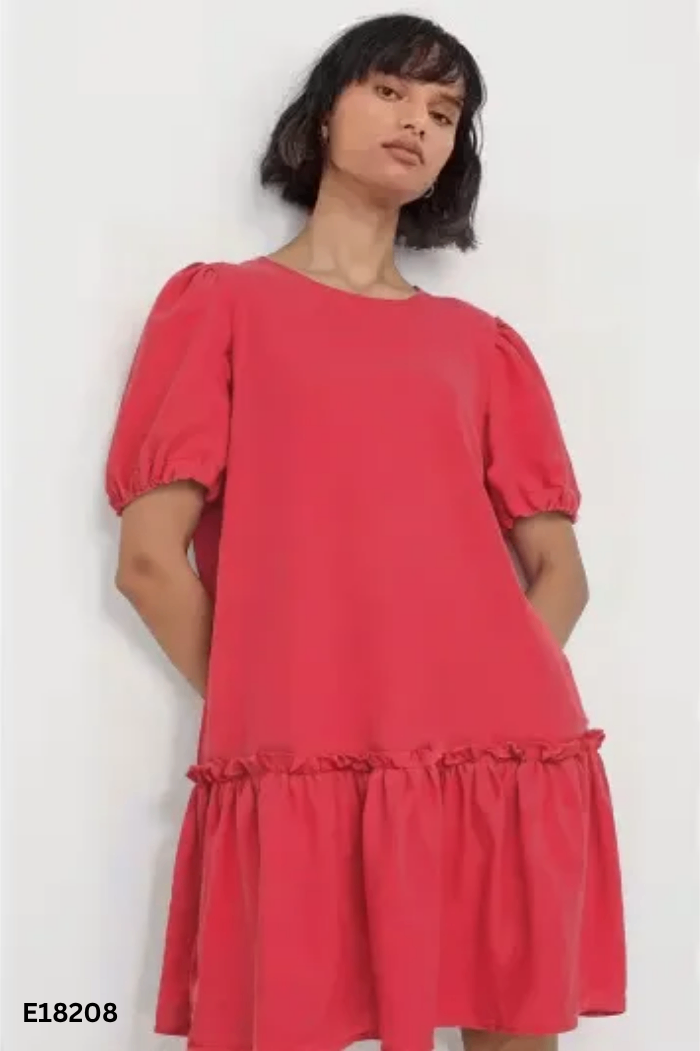 Váy babydoll đỏ trơn