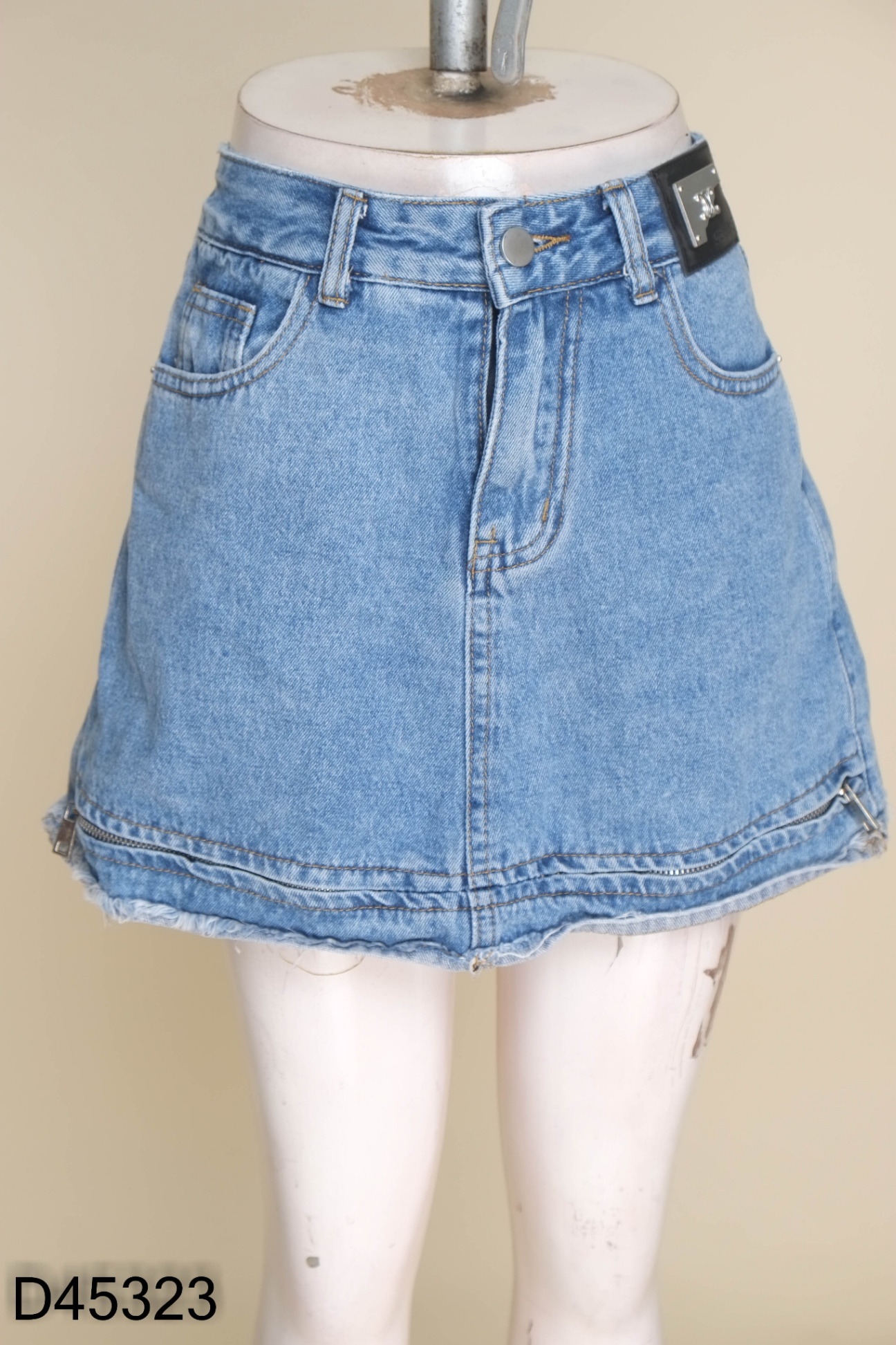 Chân váy jeans xanh