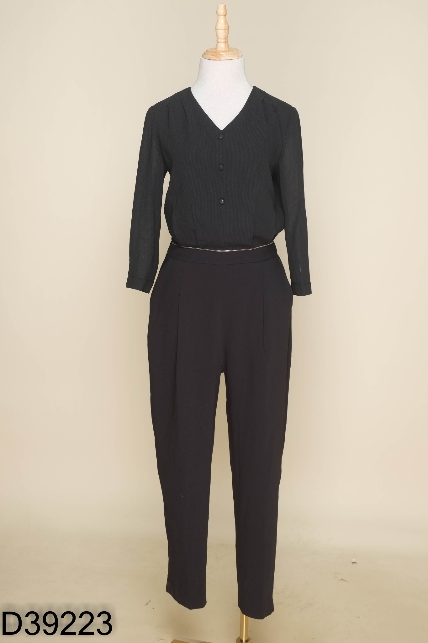 Jumpsuit FIONA đen trơn