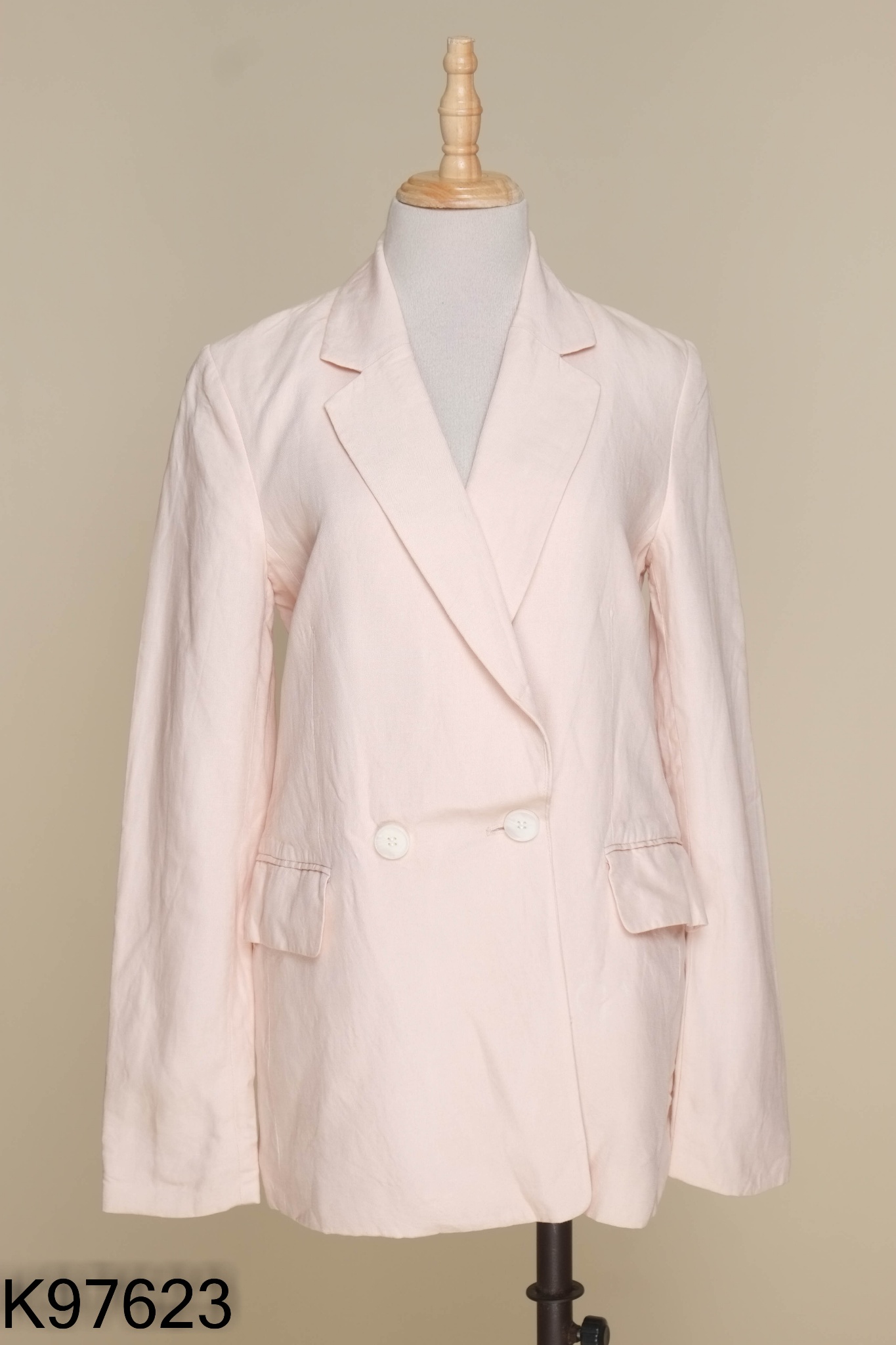 Áo blazer HM hồng nhạt