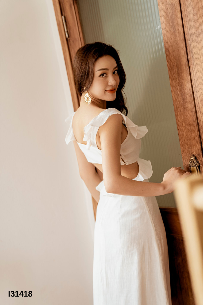 Váy LADY ME trắng hai dây