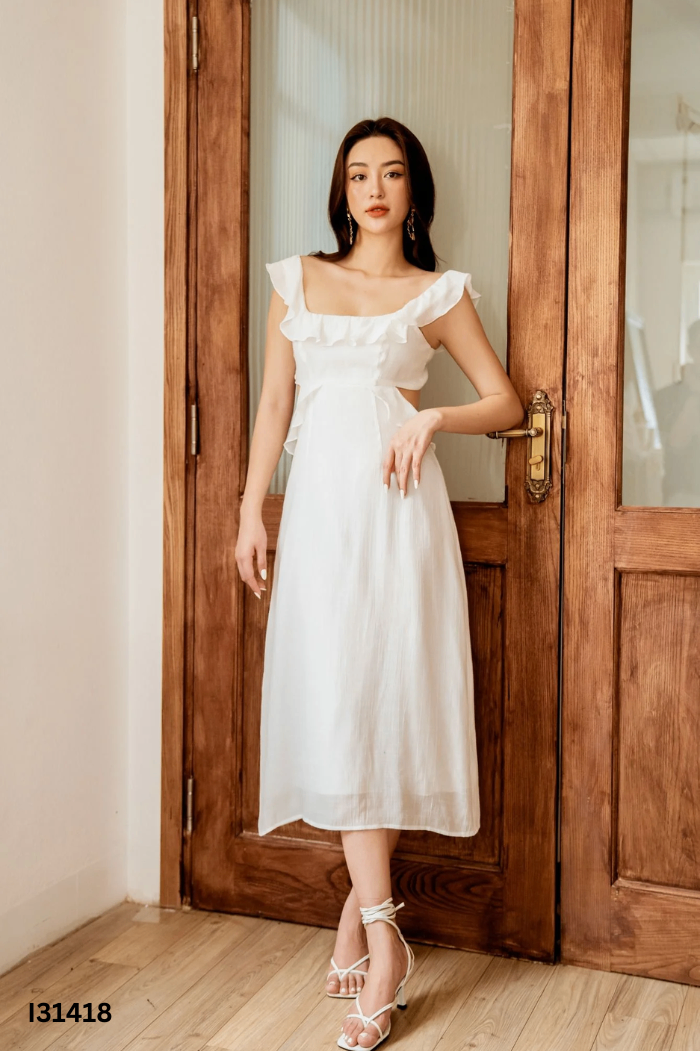 Váy LADY ME trắng hai dây