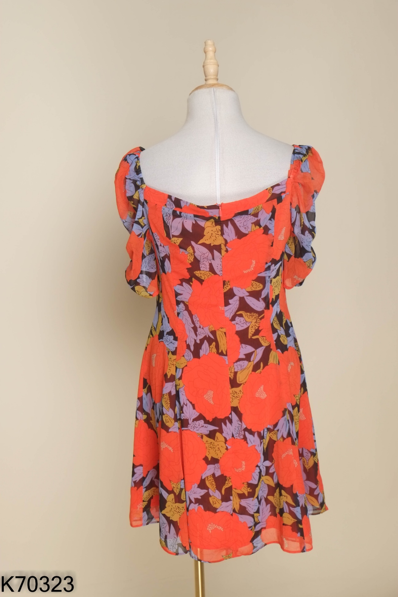 Váy IVY MODA cam phối xanh