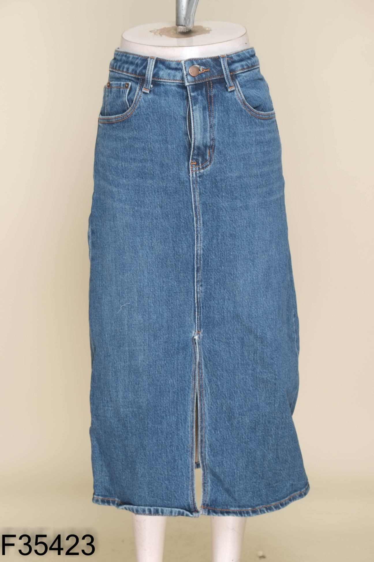 Chân váy jeans xanh