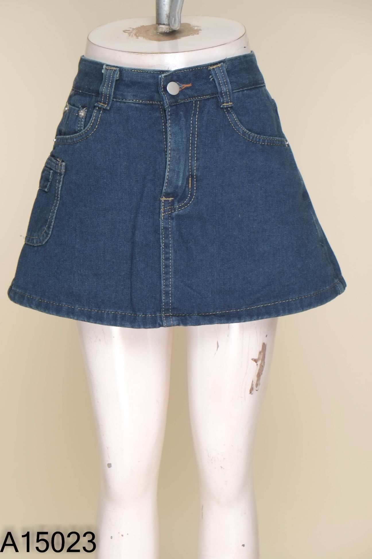 Chân váy jeans xanh