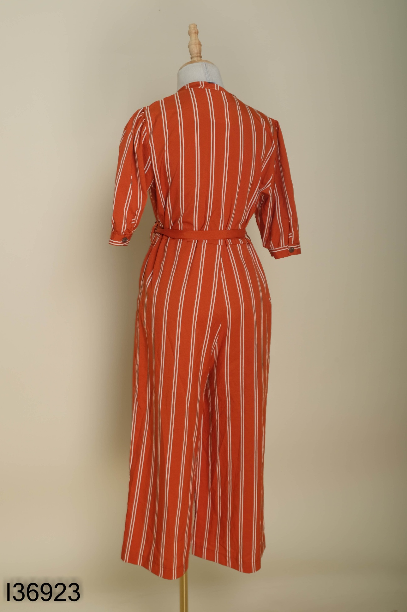 Jumpsuits cam sọc be buộc eo