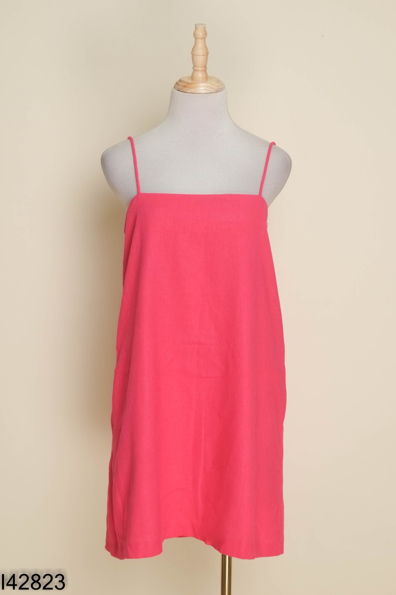 Váy hai dây SHUSHI linen hồng