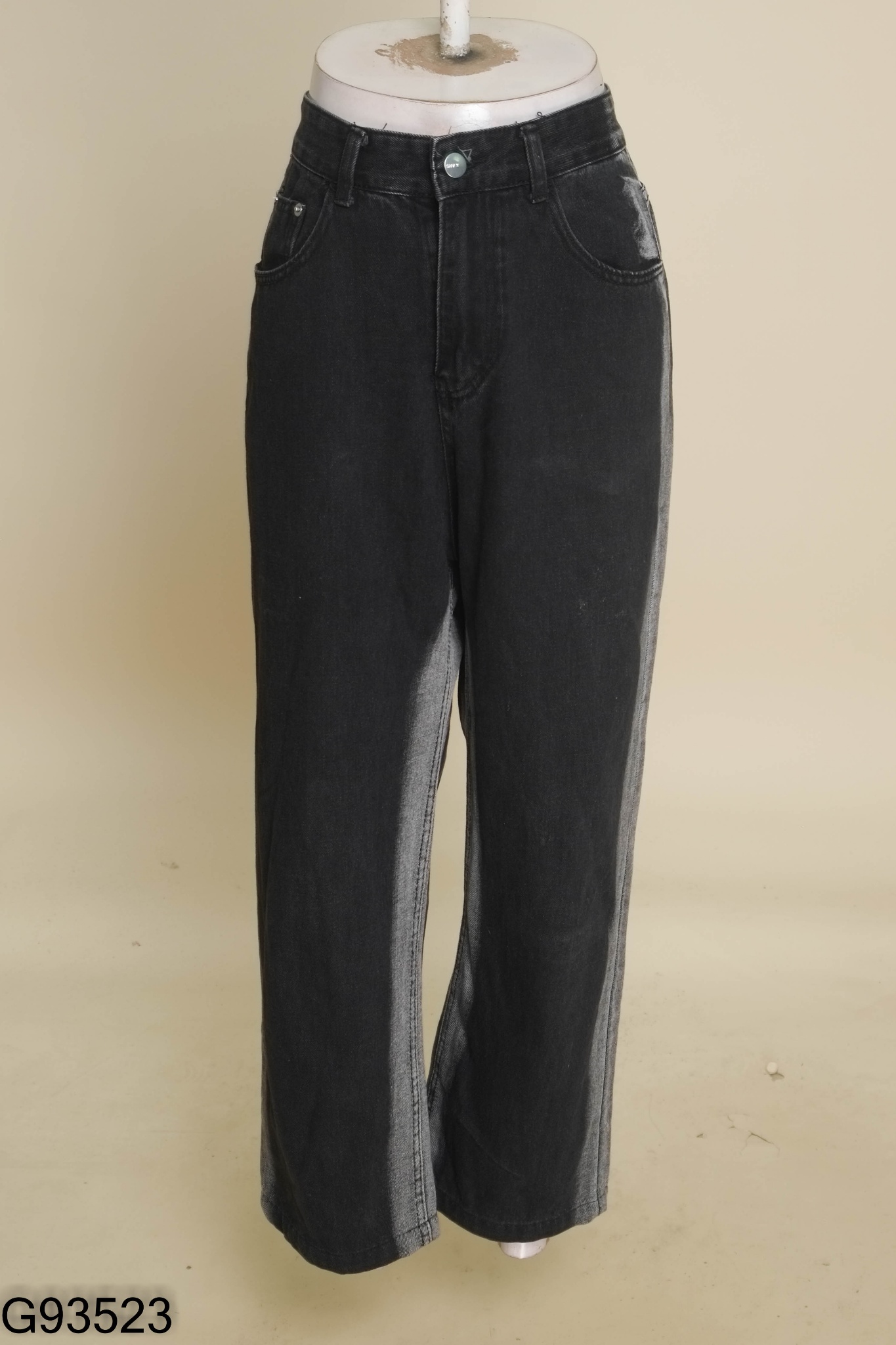 Quần jeans đen phối xám