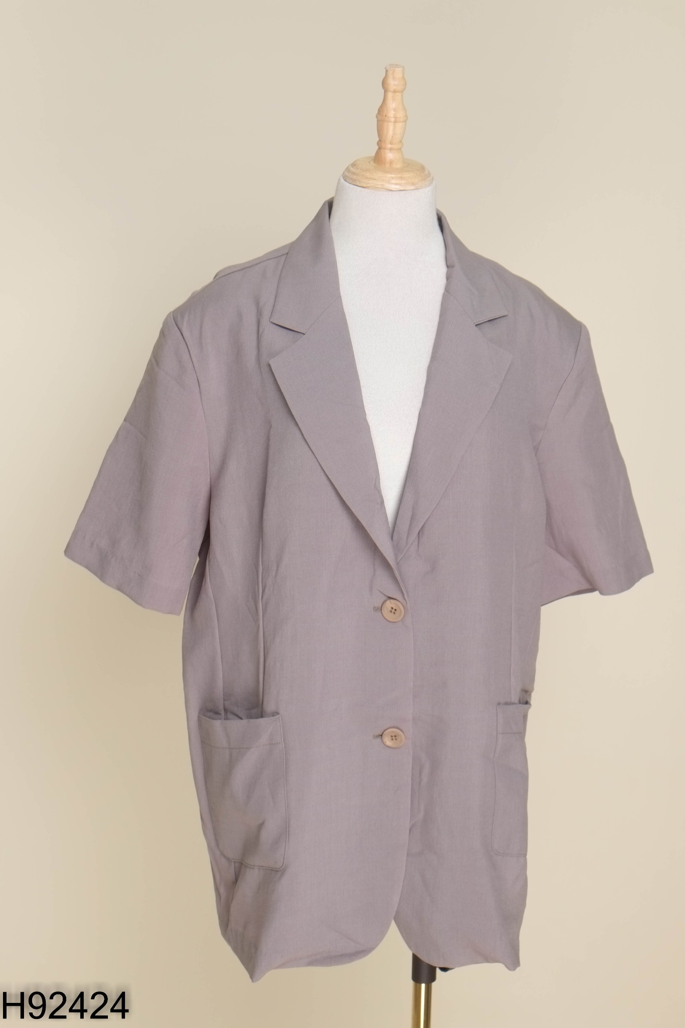 Áo blazer xanh ngắn tay