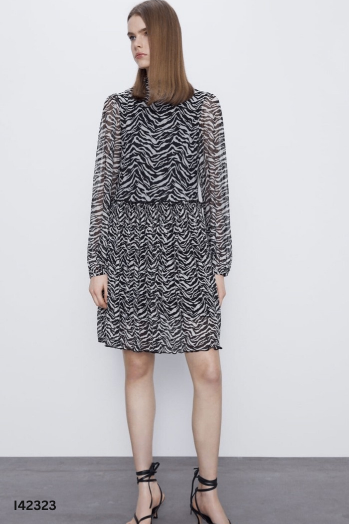 NEWTAG Váy đe ZARA vằn trắng