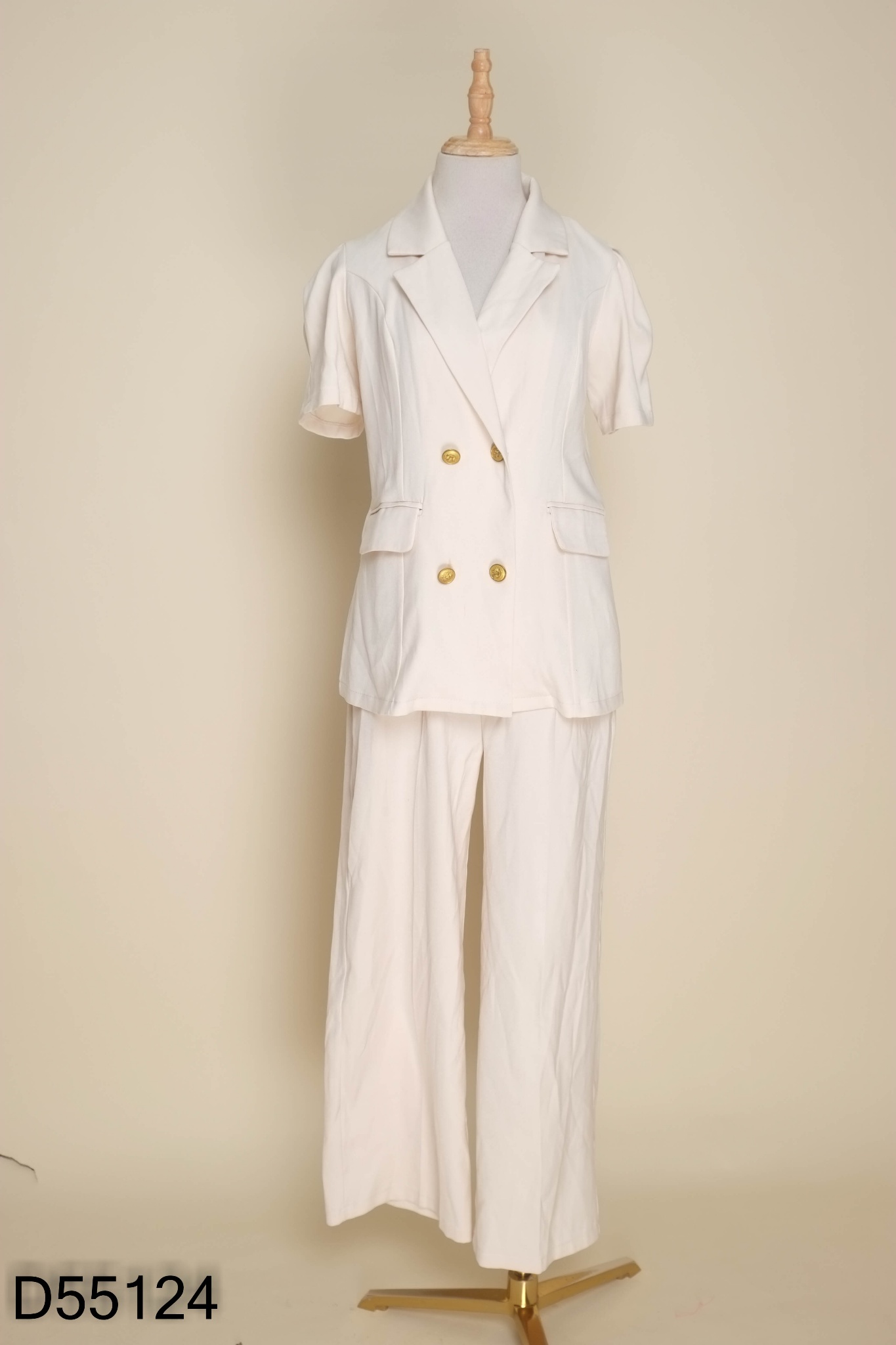 Set Áo blazer be ngắn tay + quần dài