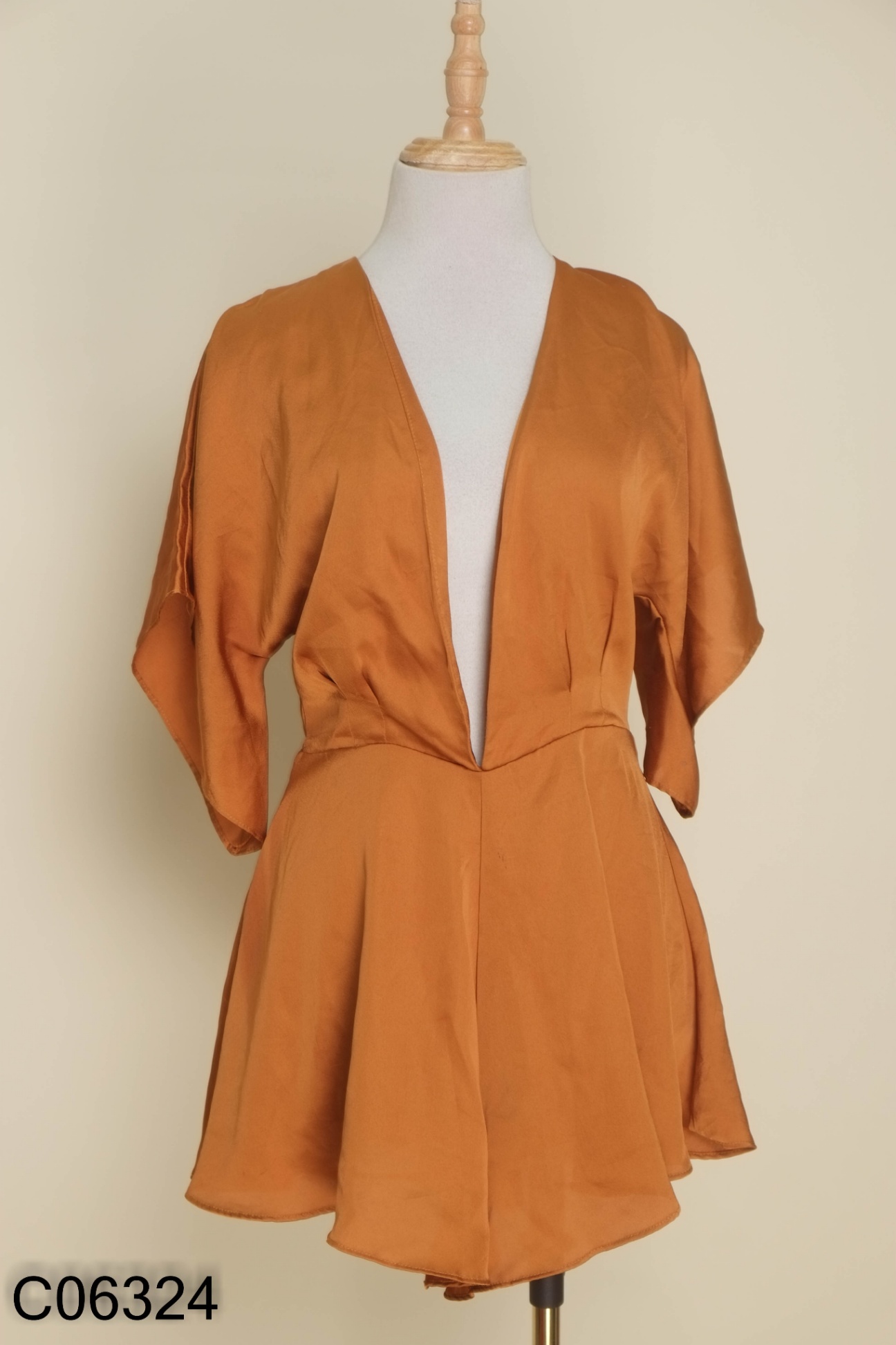 Jumpsuits lụa nâu