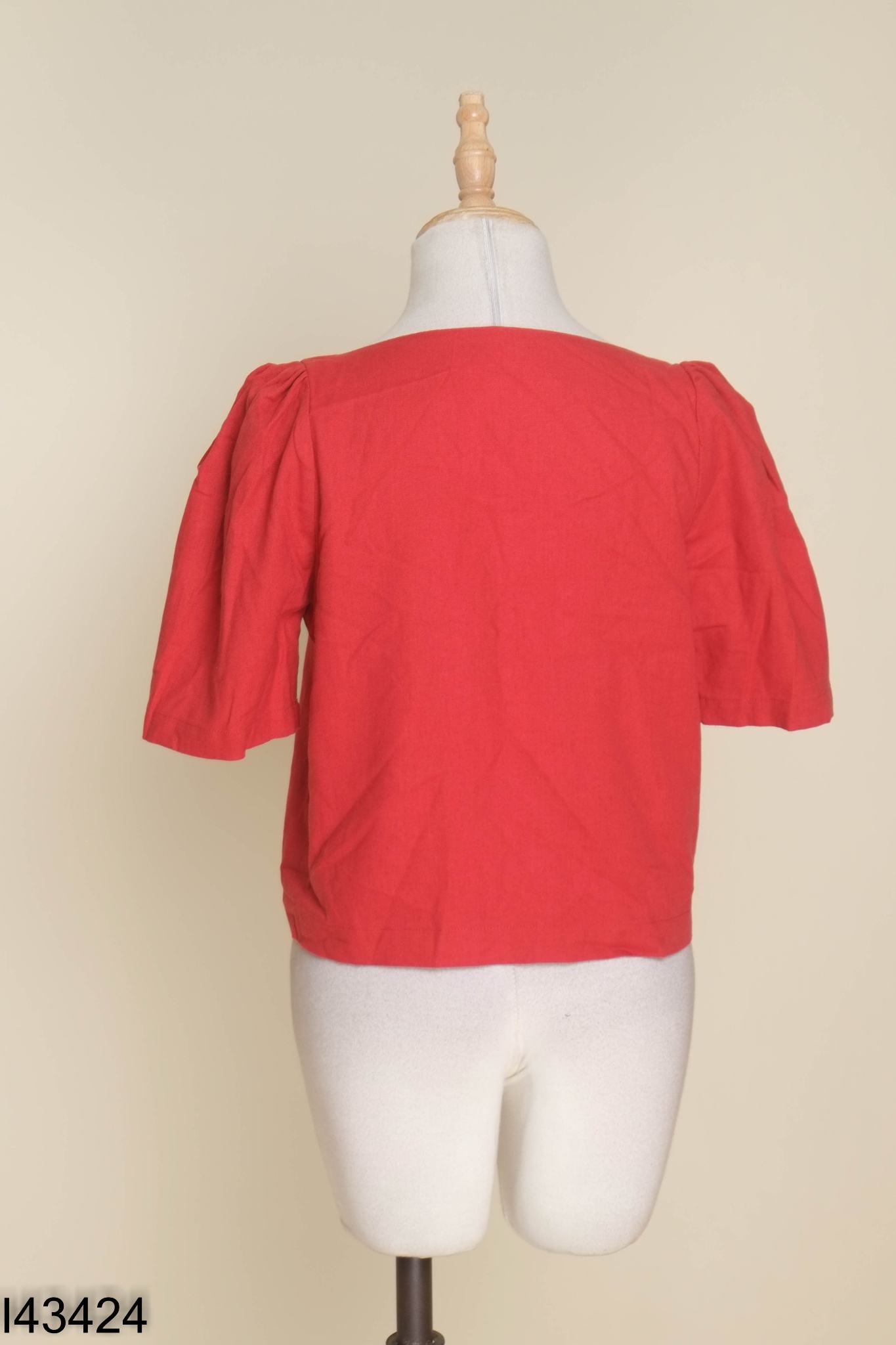 NEWTAG Áo LA BLANCHE linen đỏ