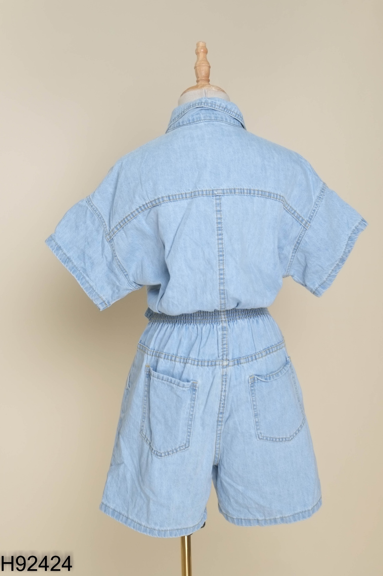 Jumpsuits jeans xanh trơn