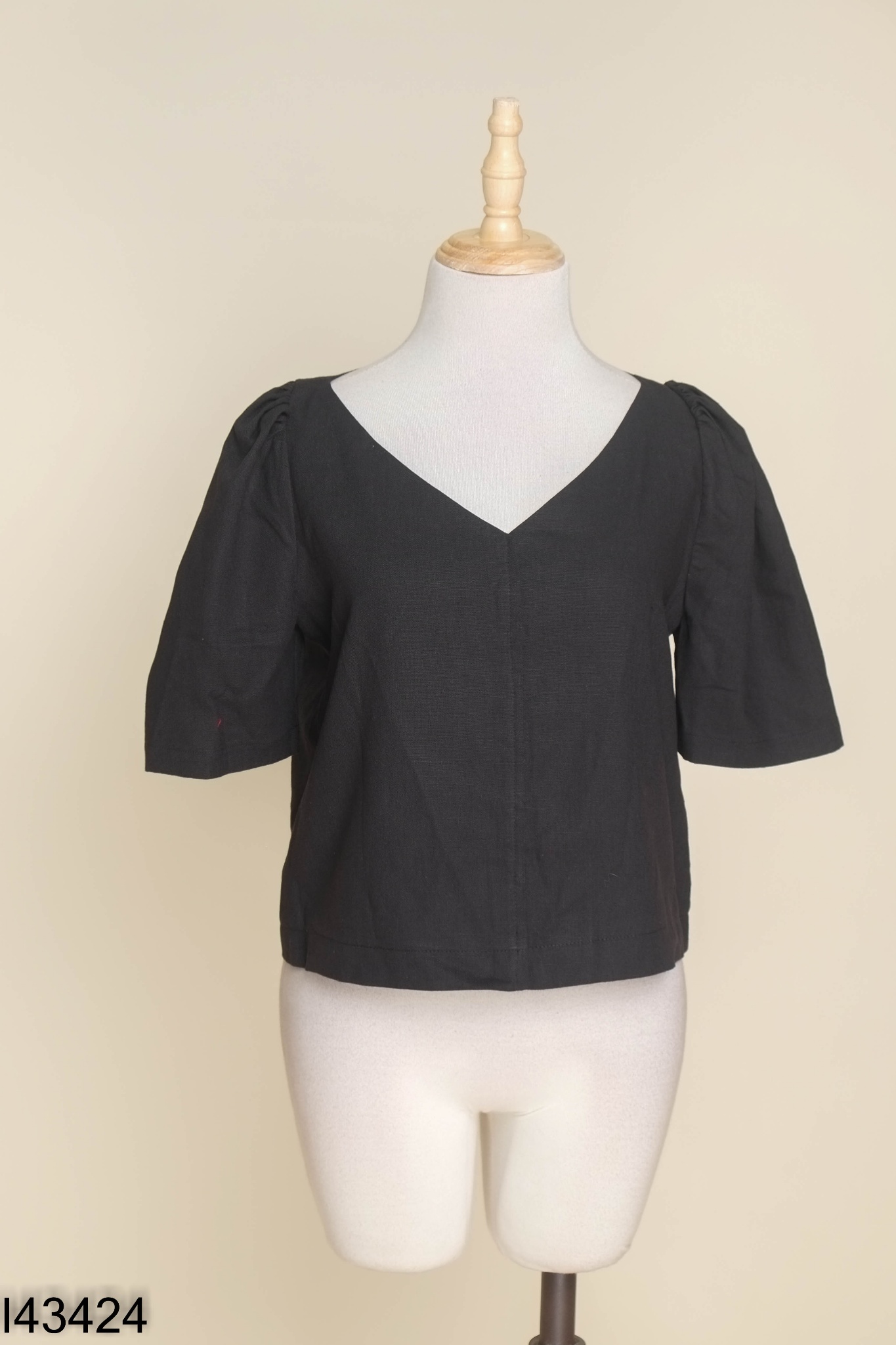 Áo LA BLANCHE linen đen