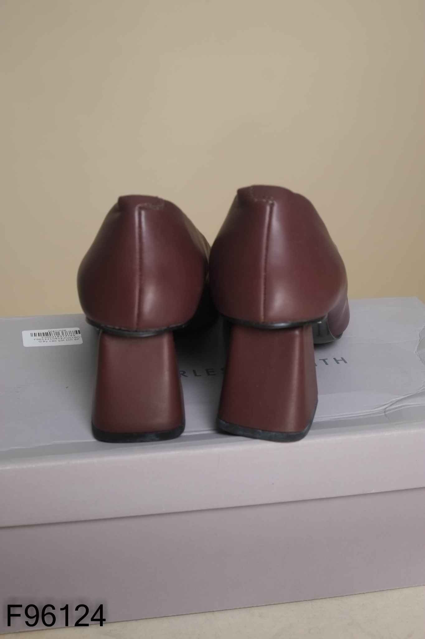 FULLBOX Giày cao gót tím 6P (CHARLES&KEITH xuất dư)