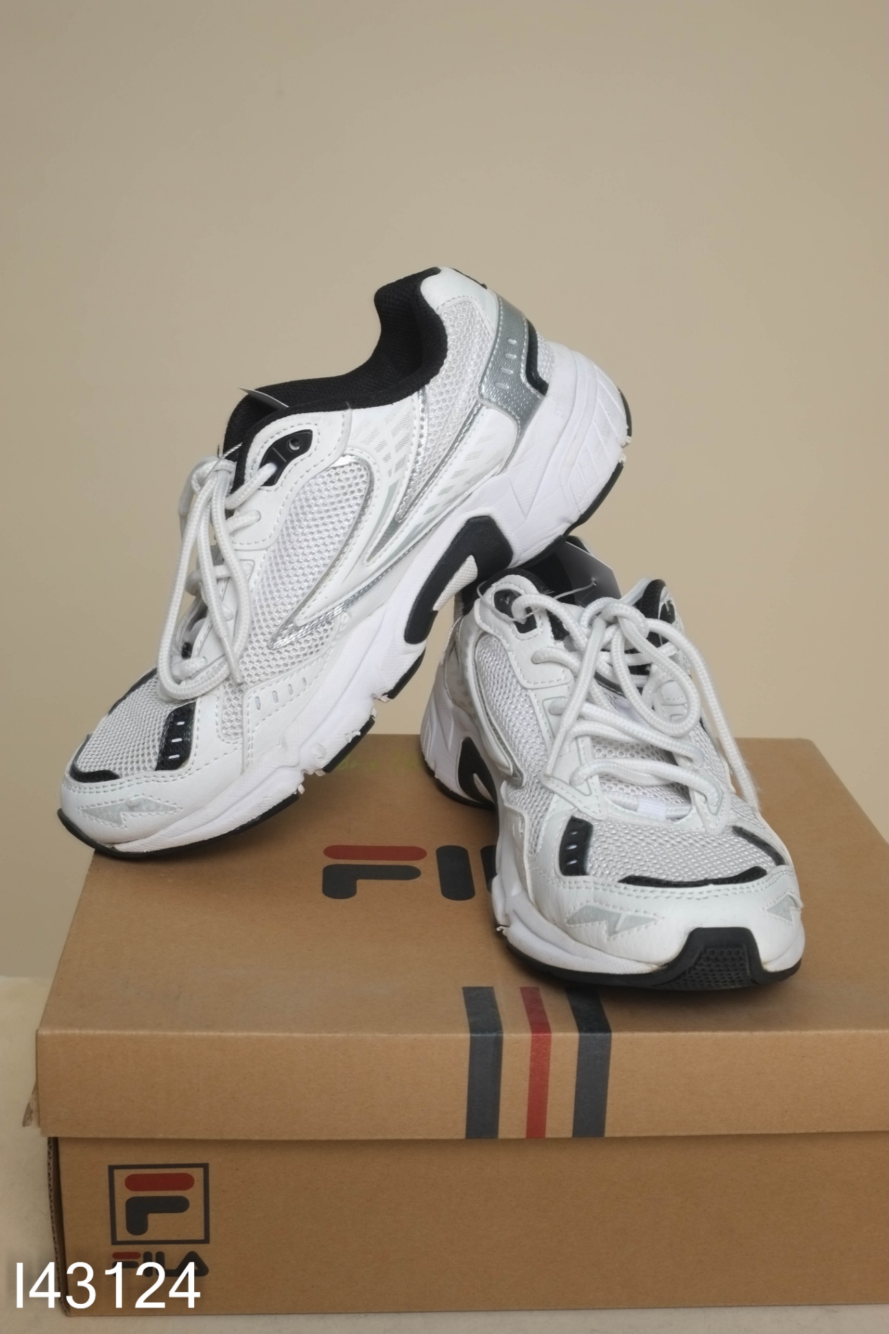 BOX Giày thể thao trắng phối đen