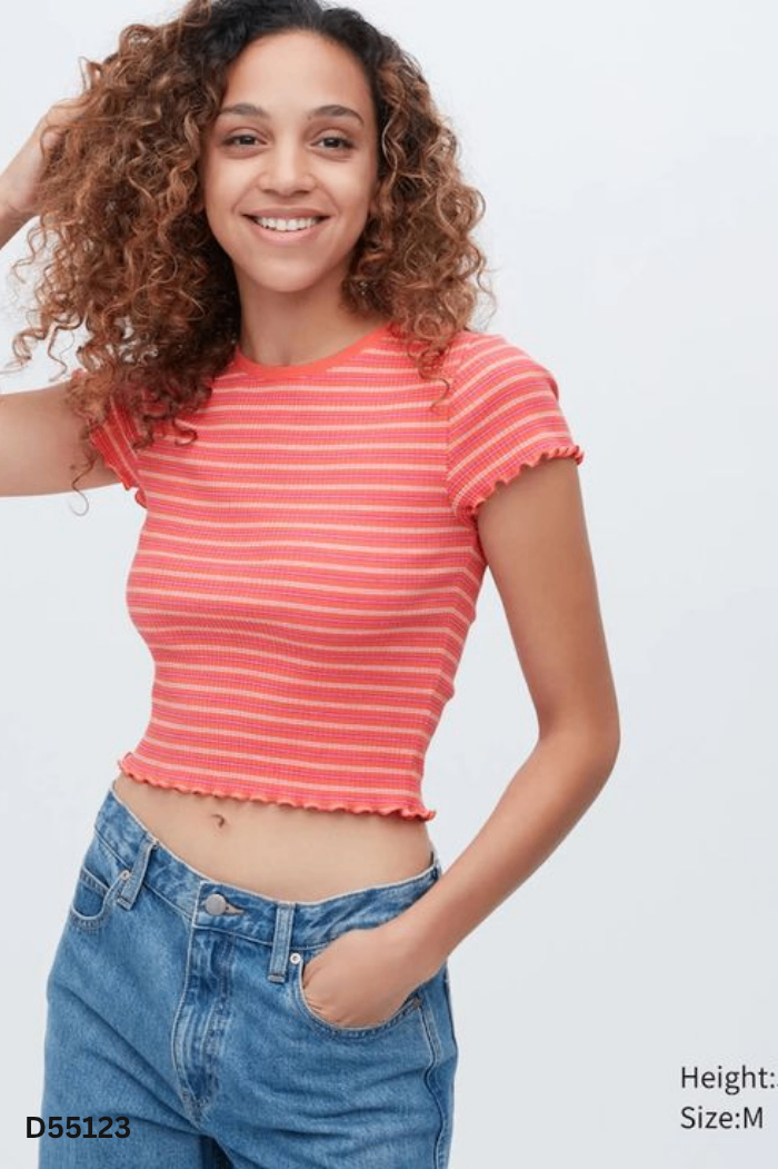 Áo UNIQLO hồng kẻ