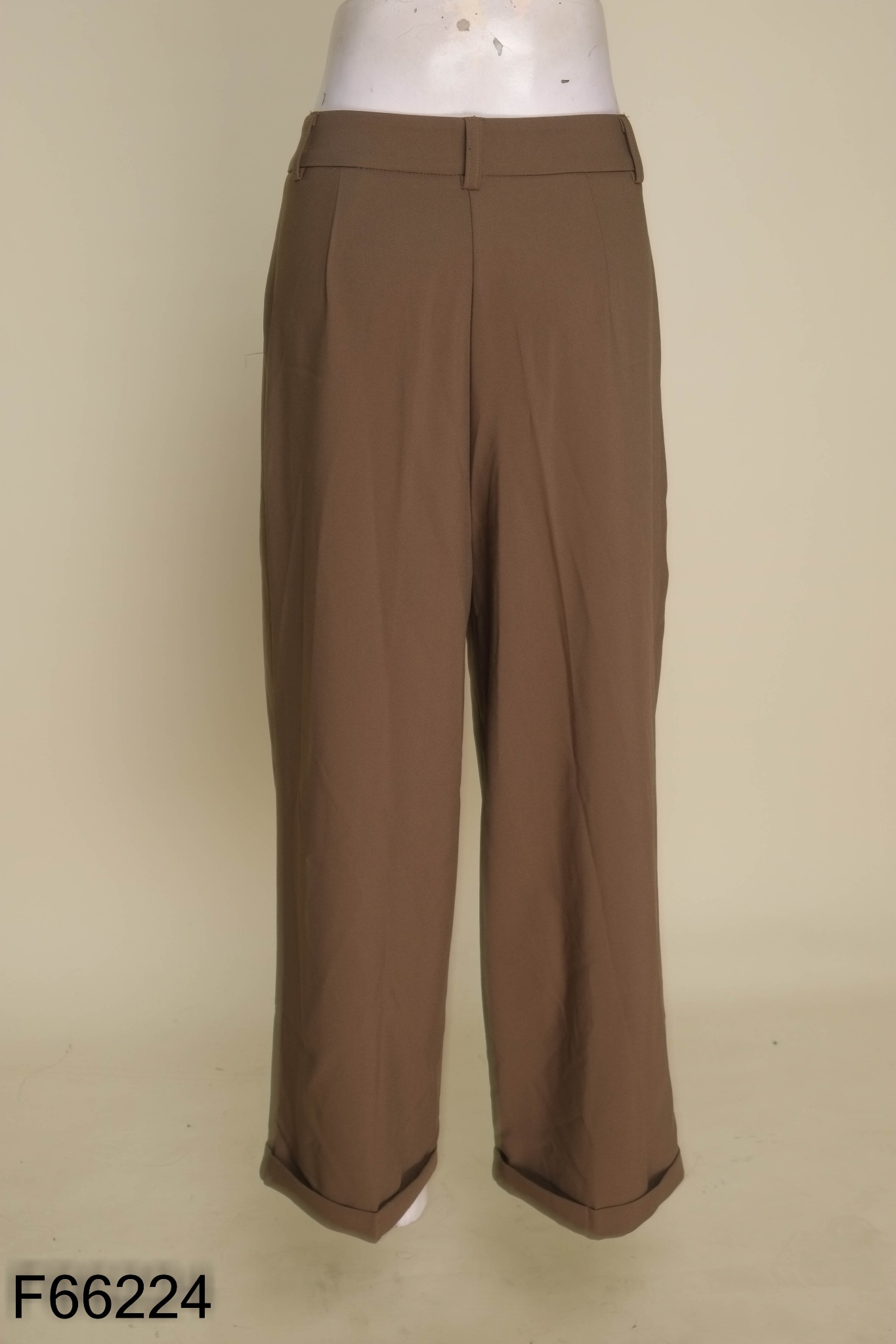 Quần culottes nâu ống rộng
