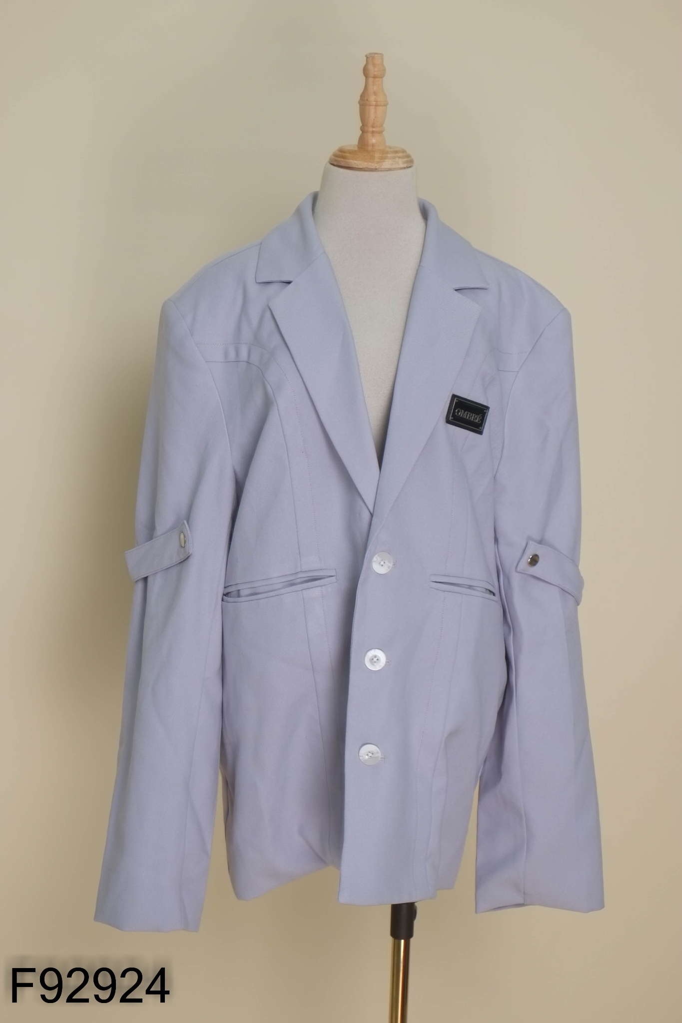 Áo blazer xám xanh 3 cúc