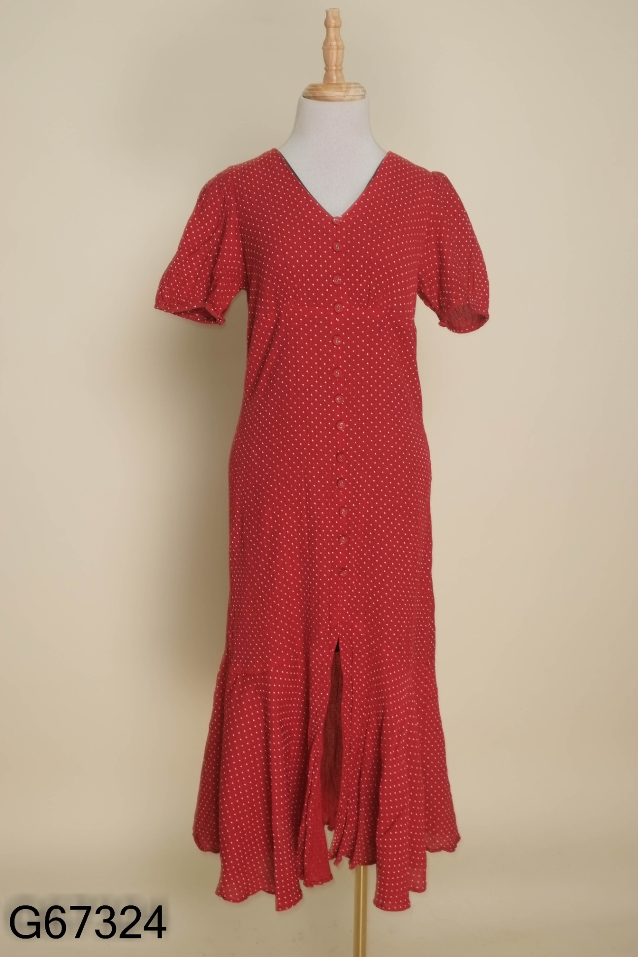 Váy HUONG BOUTIQUE đỏ chấm bi