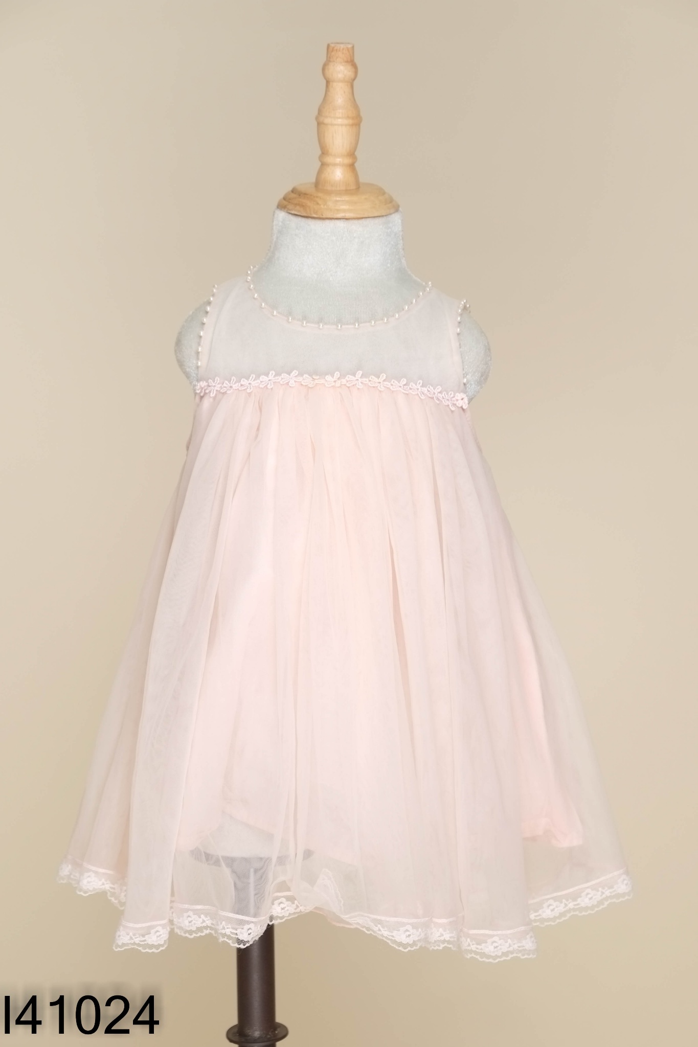 Váy lưới hồng sát nách KIDS