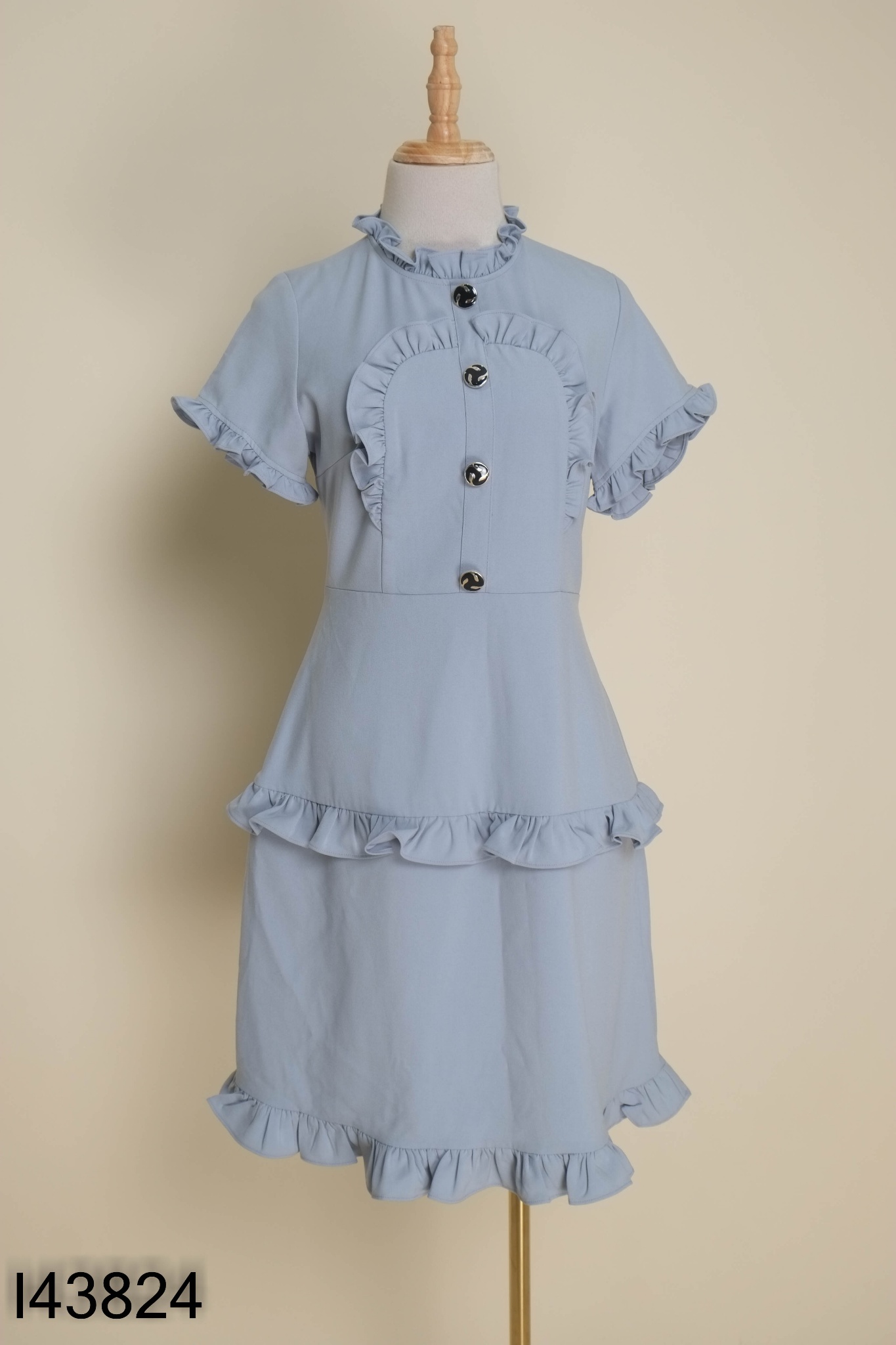 Váy CHERRY DESIGN xanh viền bèo
