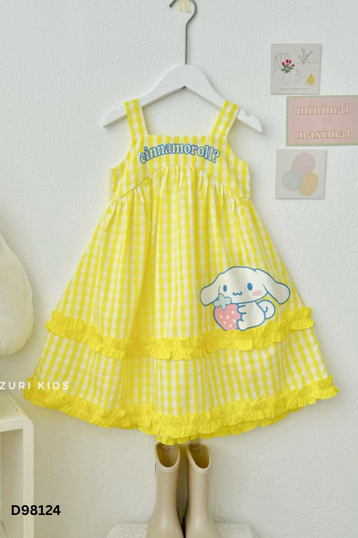 Váy vàng họa tiết cinamonrol KIDS