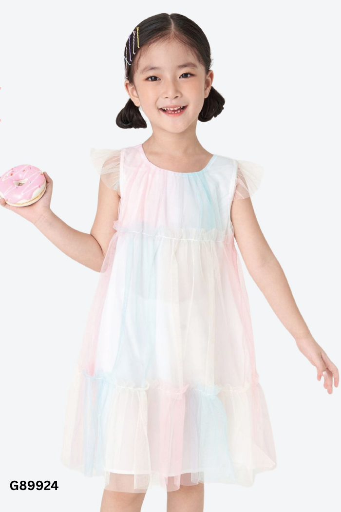 Váy CANIFA lưới sắc màu kid