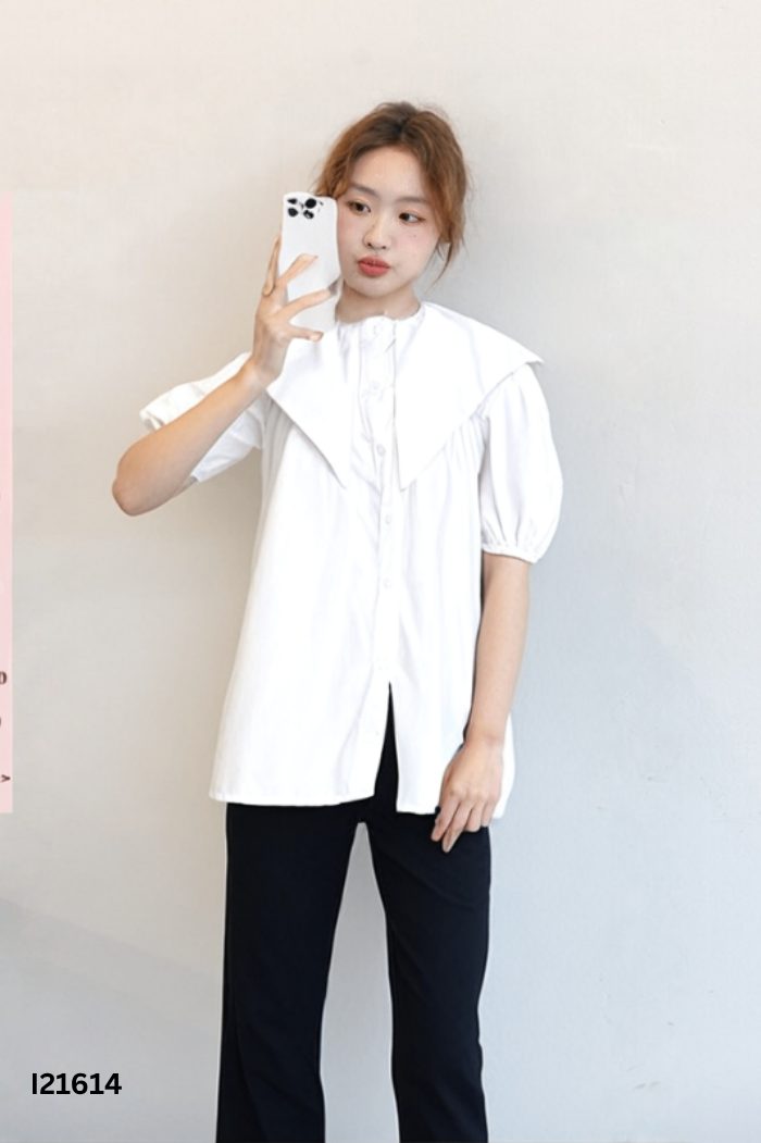 Áo sơ mi trắng tay bồng
