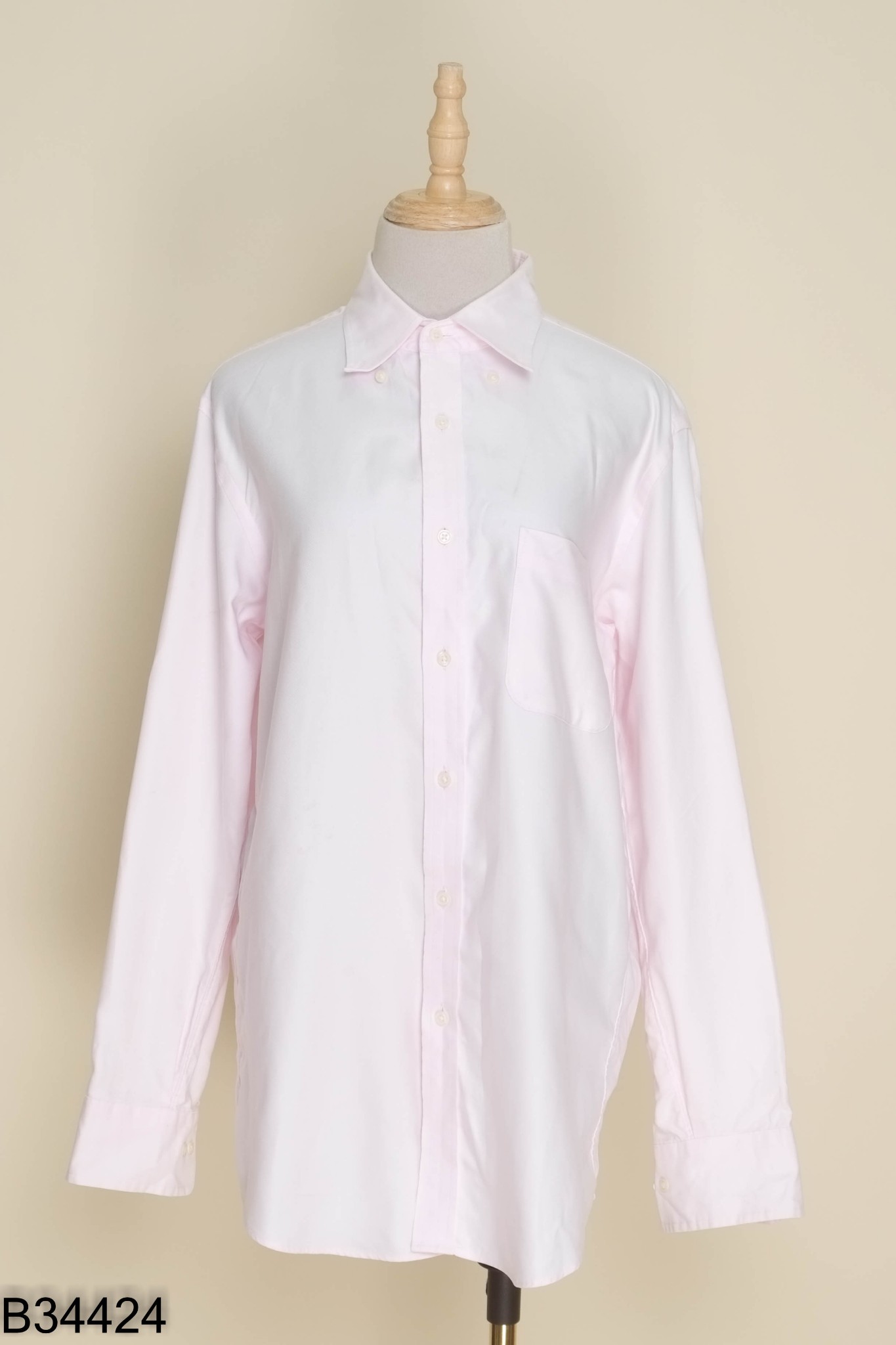 Áo sơ mi UNIQLO hồng trơn