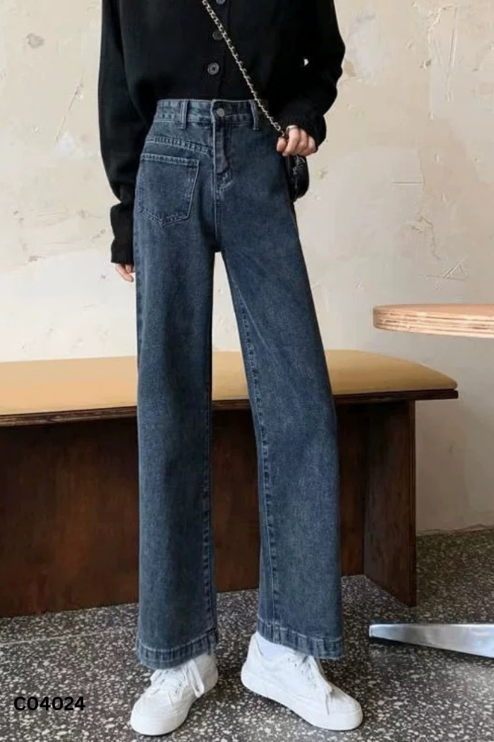 Quần jeans xám trơn