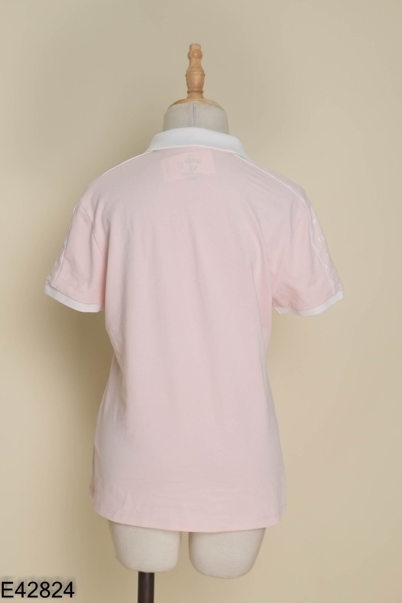 Áo polo YODY hồng cổ trắng