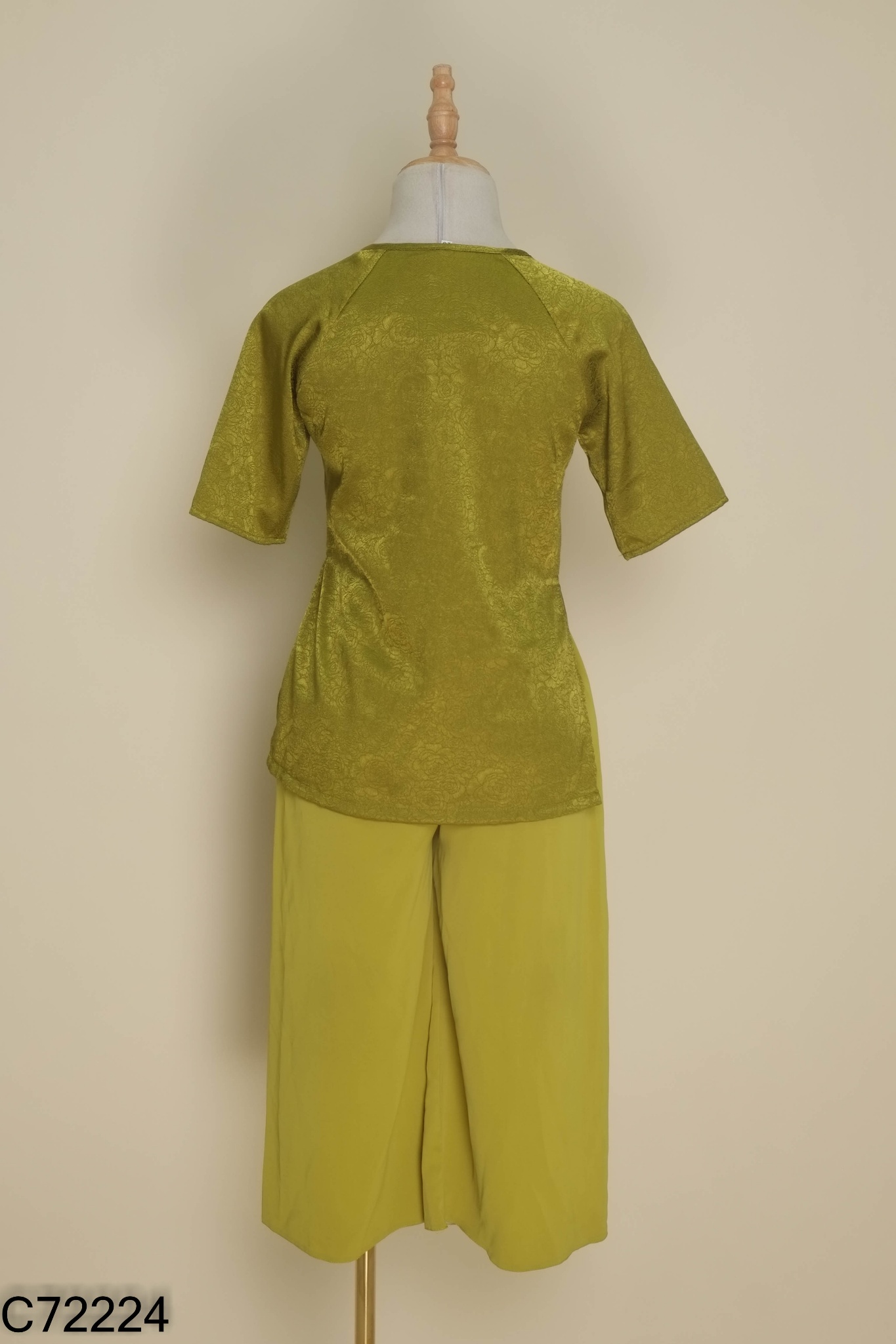 SET Áo lụa xanh + quần dài KIDS