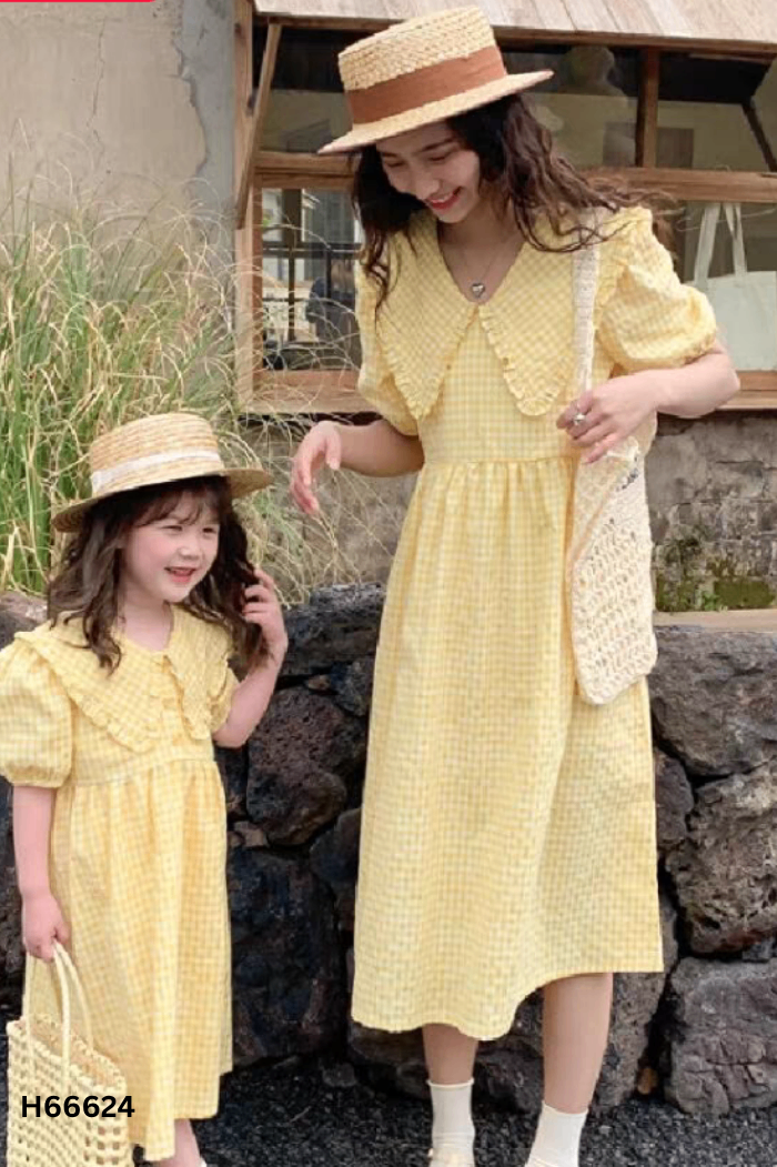 Váy vàng phối trắng KIDS