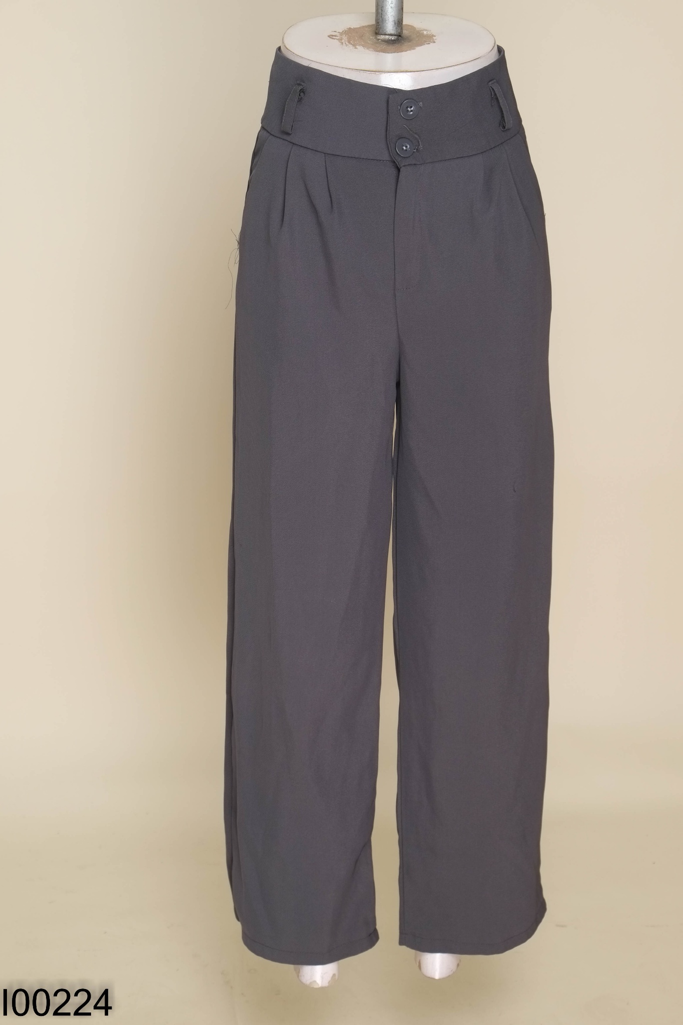 Quần culottes vải xám đậm