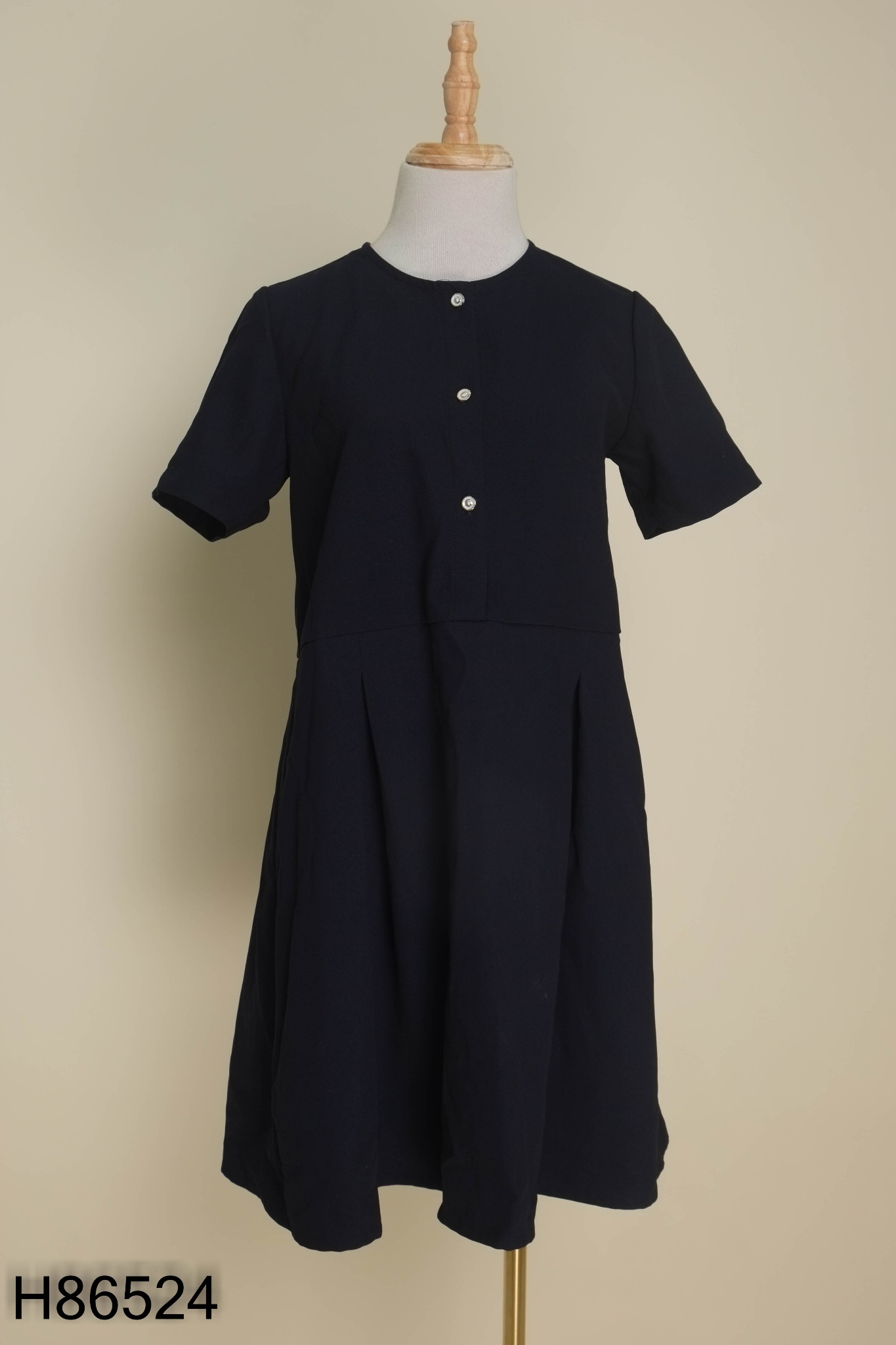 Váy xanh than BLEUBIRD phối cúc