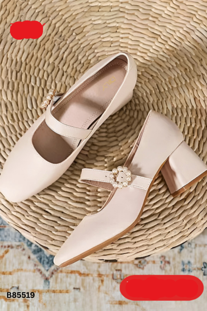 NEW Giày loafer búp bê be